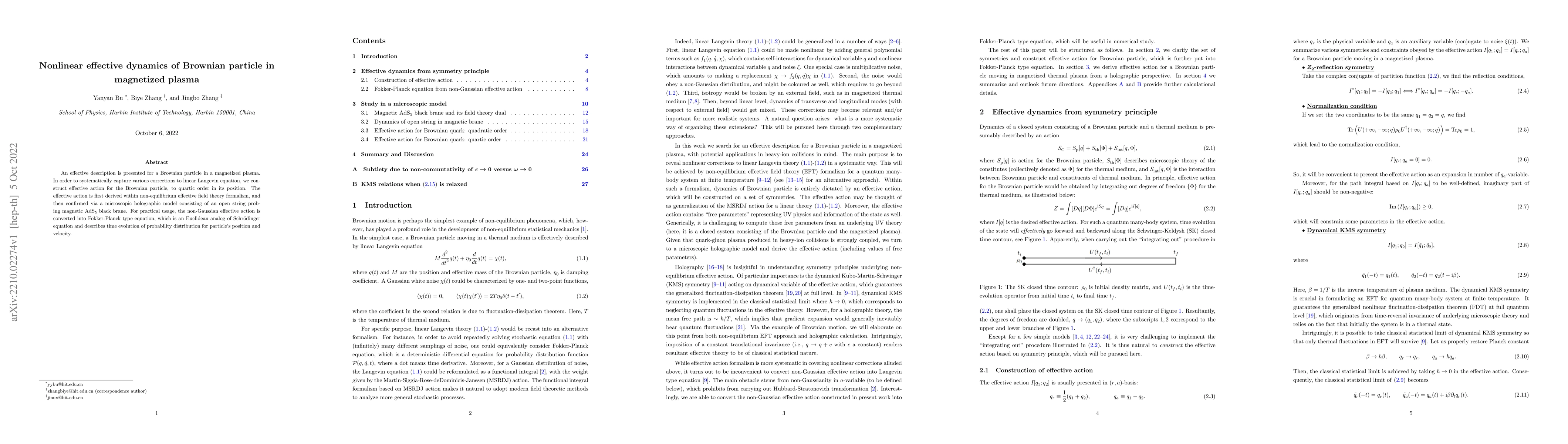 Thumbnail for Nonlinear effective dynamics of Brownian particle in magnetized plasma