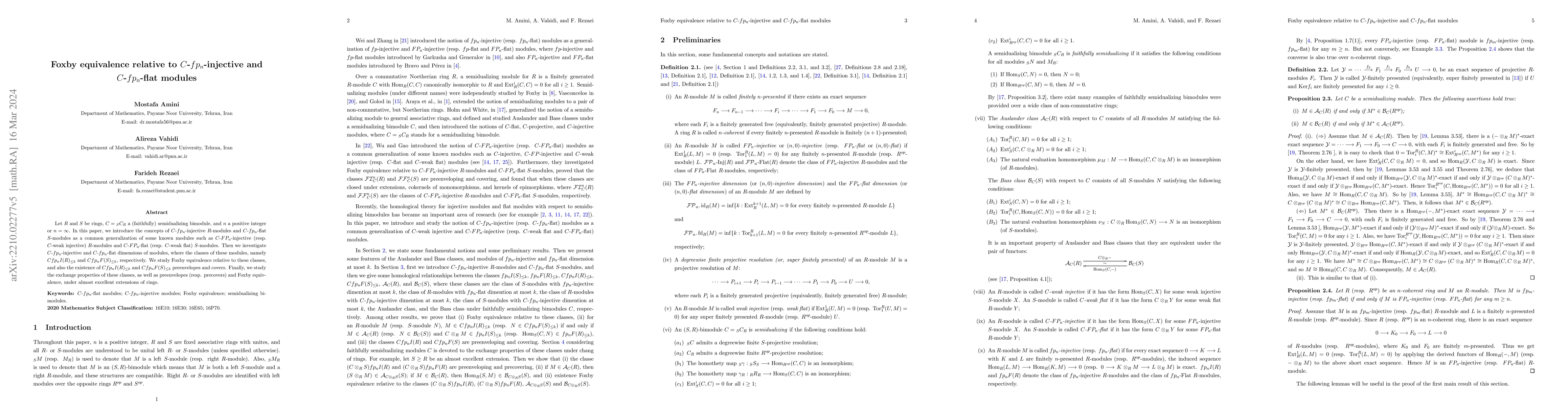 Thumbnail for Foxby equivalence relative to $C$-$fp_n$-injective and $C$-$fp_{n}$-flat
  modules