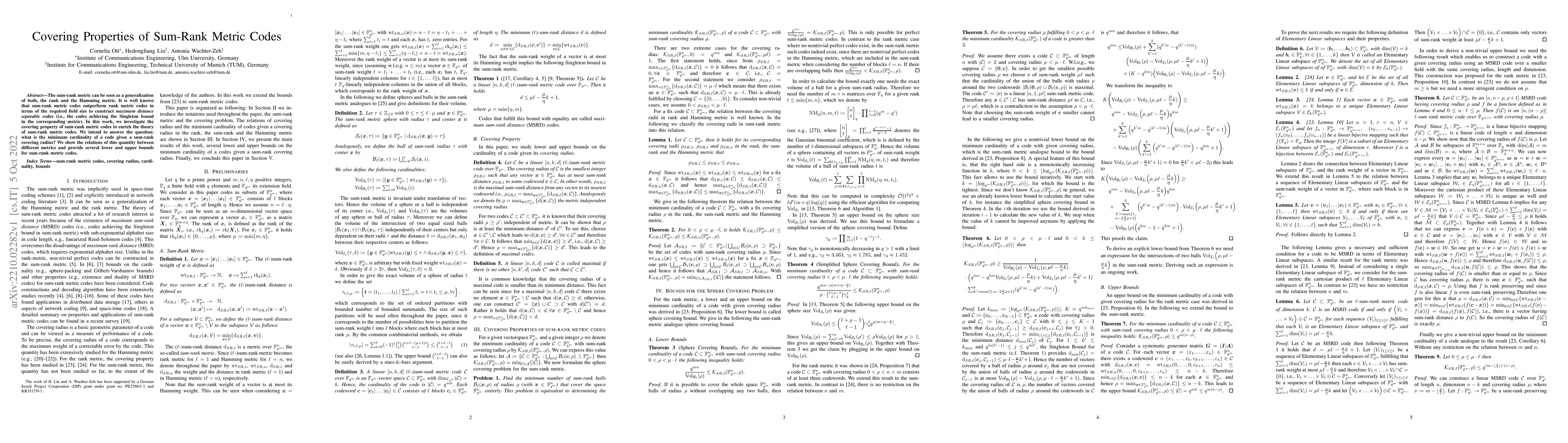 Thumbnail for Covering Properties of Sum-Rank Metric Codes
