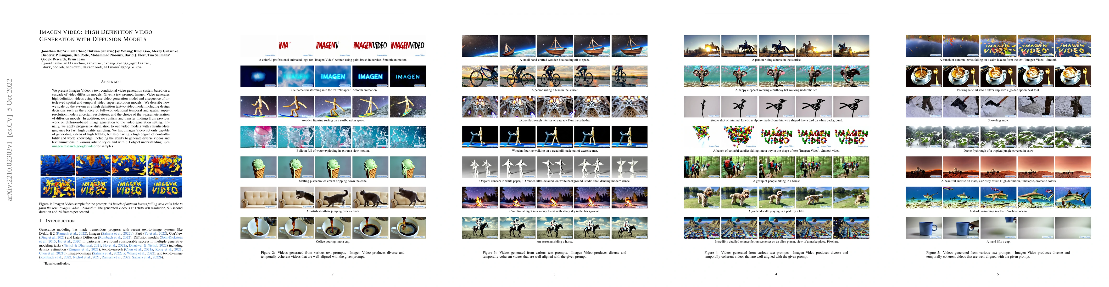 Thumbnail for Imagen Video: High Definition Video Generation with Diffusion Models