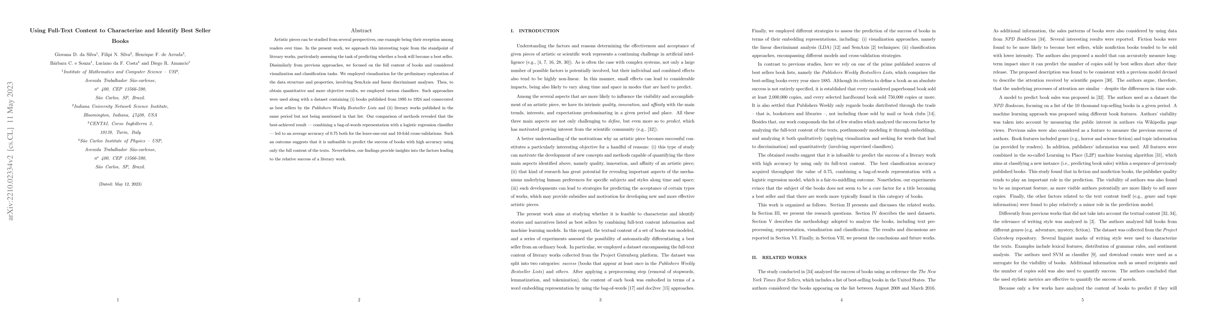 Thumbnail for Using Full-Text Content to Characterize and Identify Best Seller Books