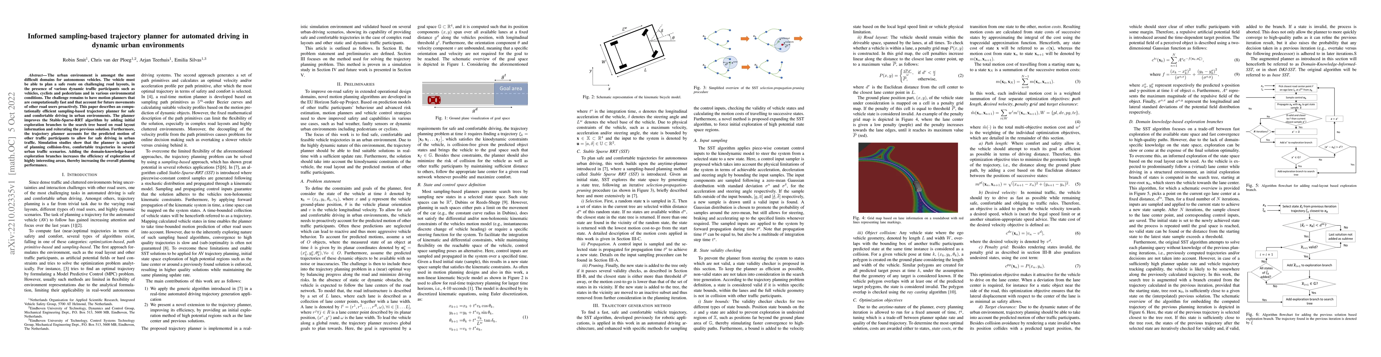 Thumbnail for Informed sampling-based trajectory planner for automated driving in
  dynamic urban environments