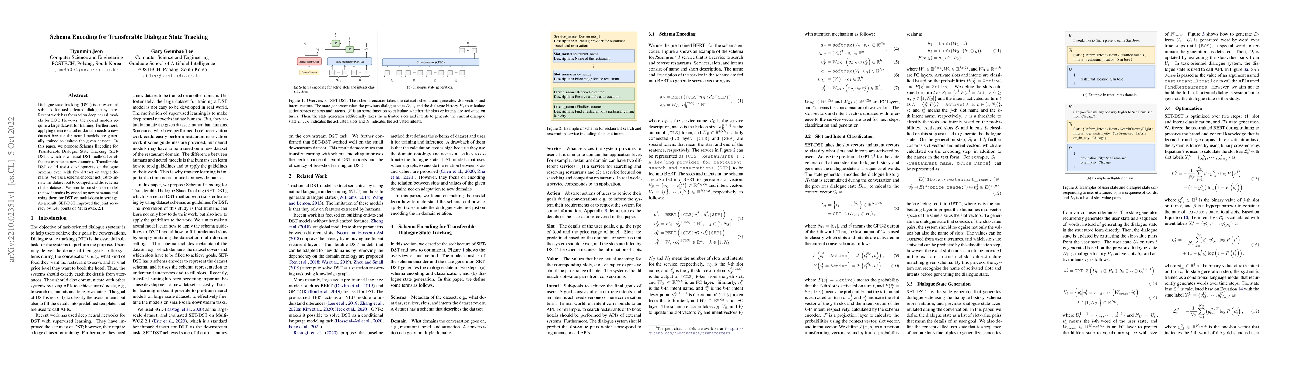 Thumbnail for Schema Encoding for Transferable Dialogue State Tracking