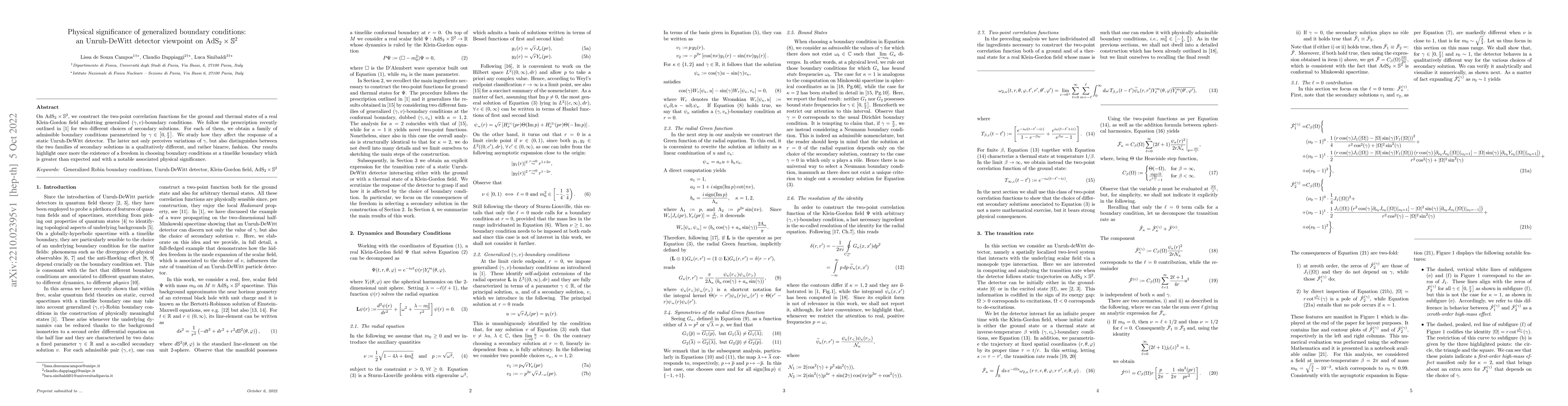 Thumbnail for Physical significance of generalized boundary conditions: an
  Unruh-DeWitt detector viewpoint on $\text{AdS}_2 \times \mathbb{S}^2$