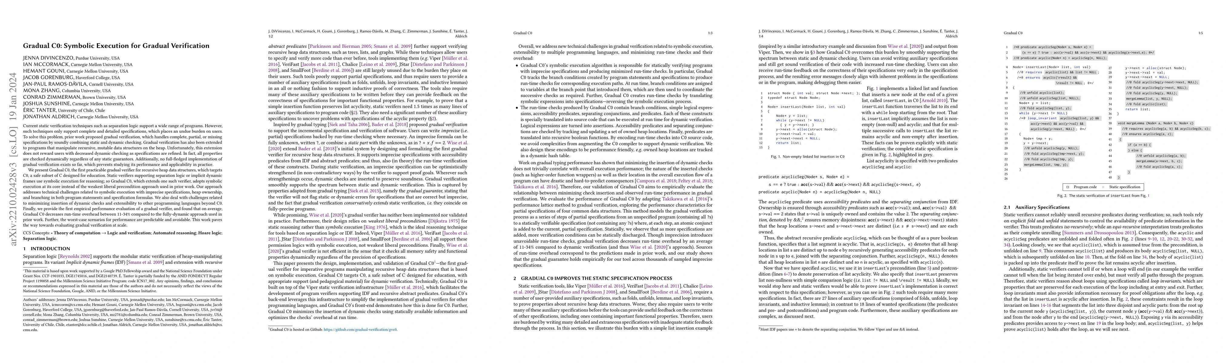 Thumbnail for Gradual C0: Symbolic Execution for Gradual Verification