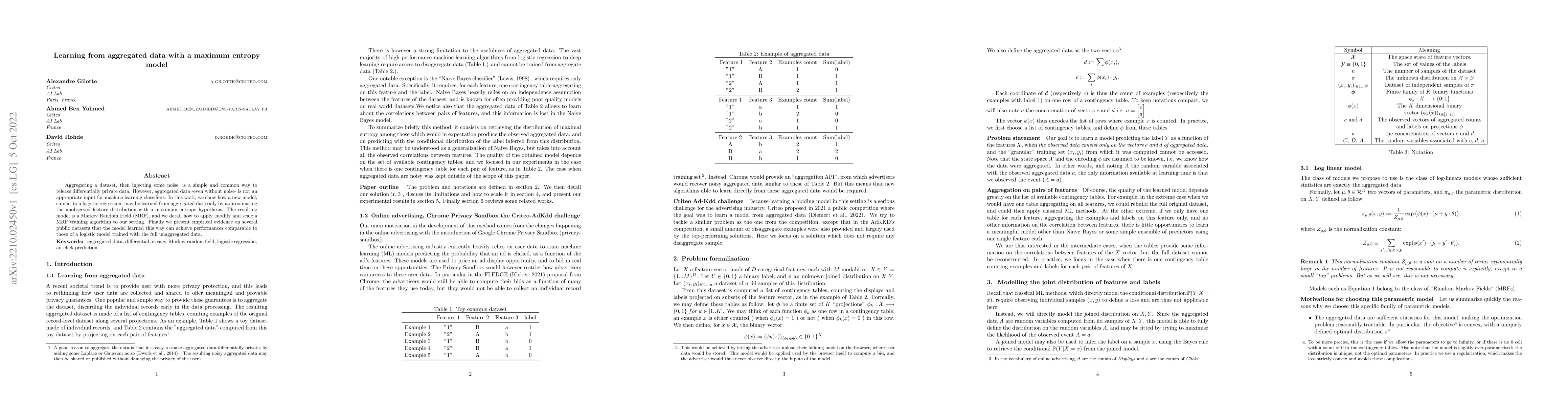 Thumbnail for Learning from aggregated data with a maximum entropy model