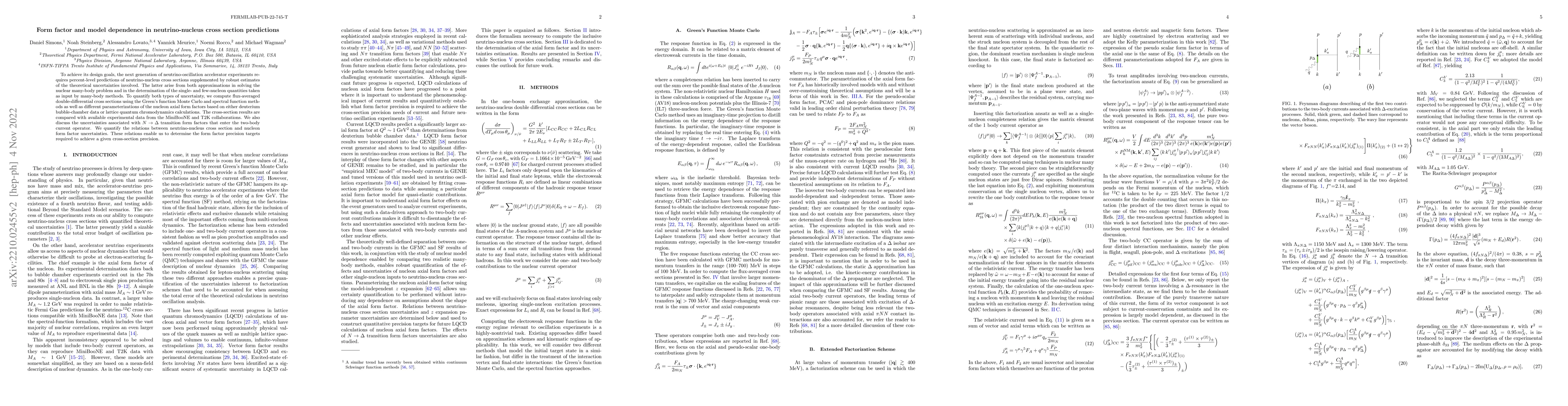 Thumbnail for Form factor and model dependence in neutrino-nucleus cross section
  predictions