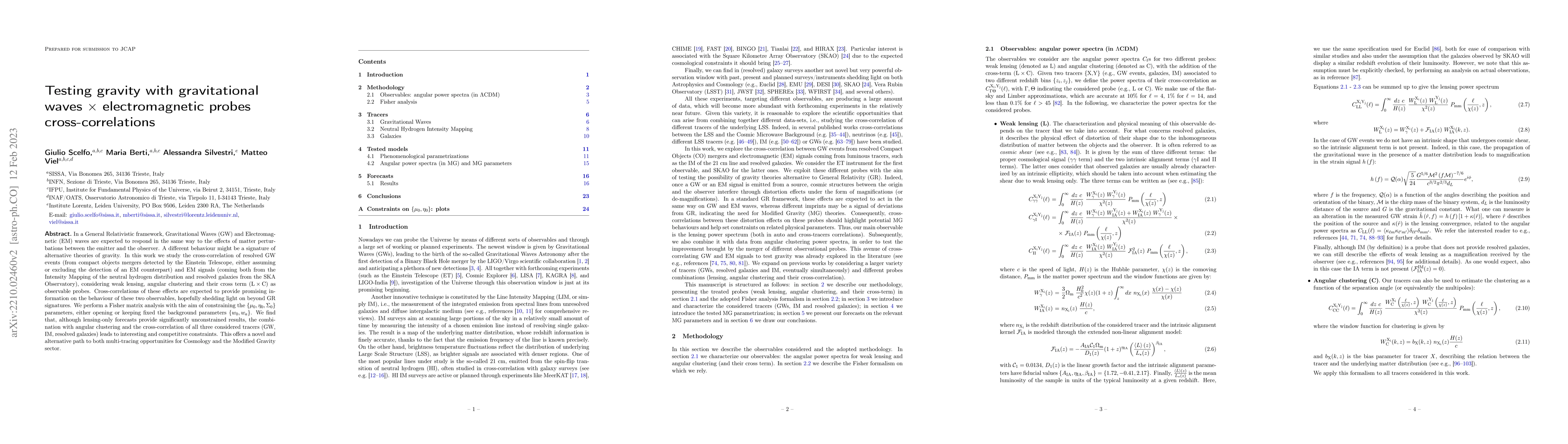 Thumbnail for Testing gravity with gravitational waves $\times$ electromagnetic probes
  cross-correlations