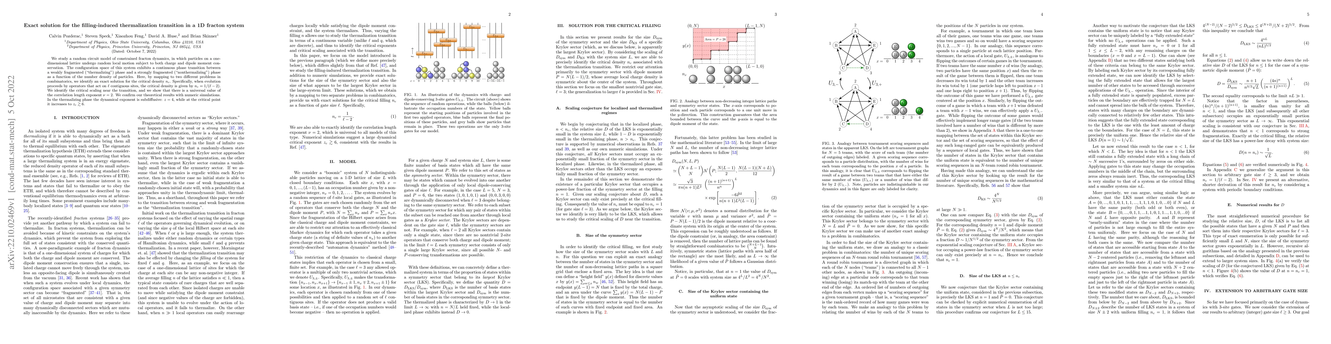 Thumbnail for Exact solution for the filling-induced thermalization transition in a 1D
  fracton system