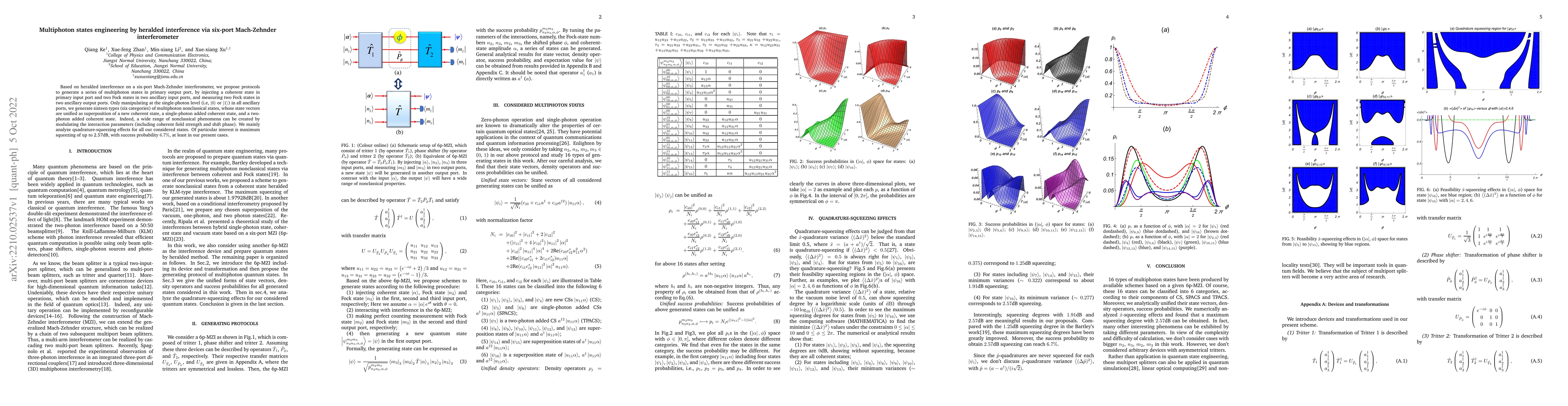 Thumbnail for Multiphoton states engineering by heralded interference via six-port
  Mach-Zehnder interferometer
