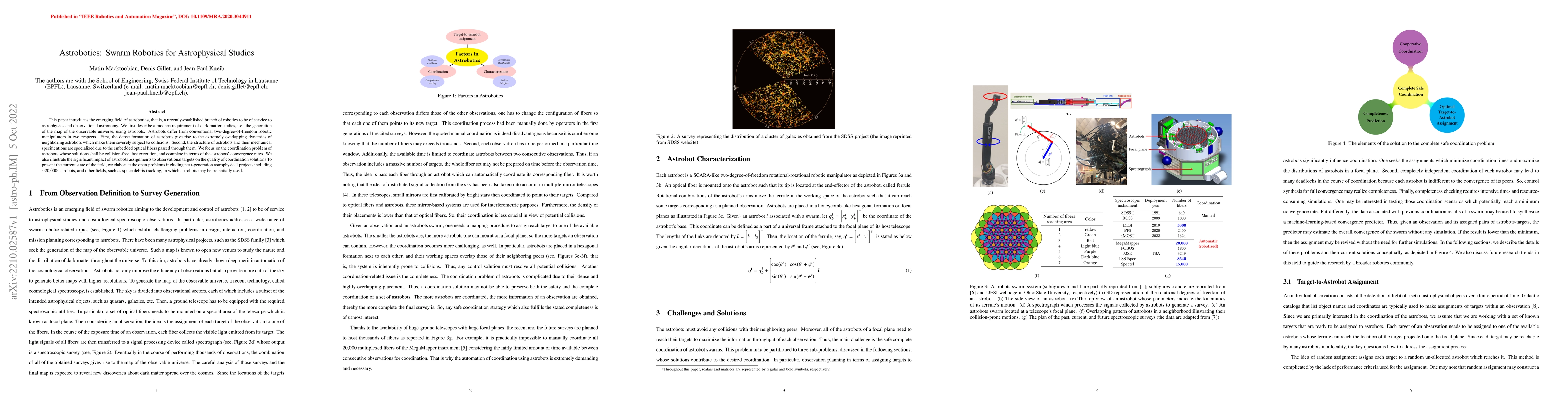 Thumbnail for Astrobotics: Swarm Robotics for Astrophysical Studies