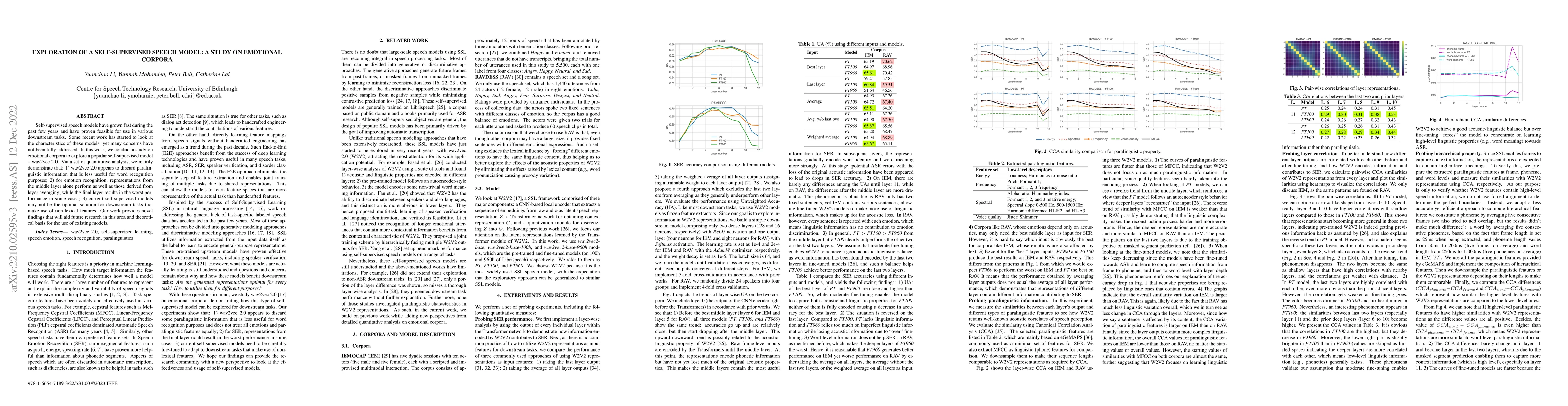 Thumbnail for Exploration of A Self-Supervised Speech Model: A Study on Emotional
  Corpora
