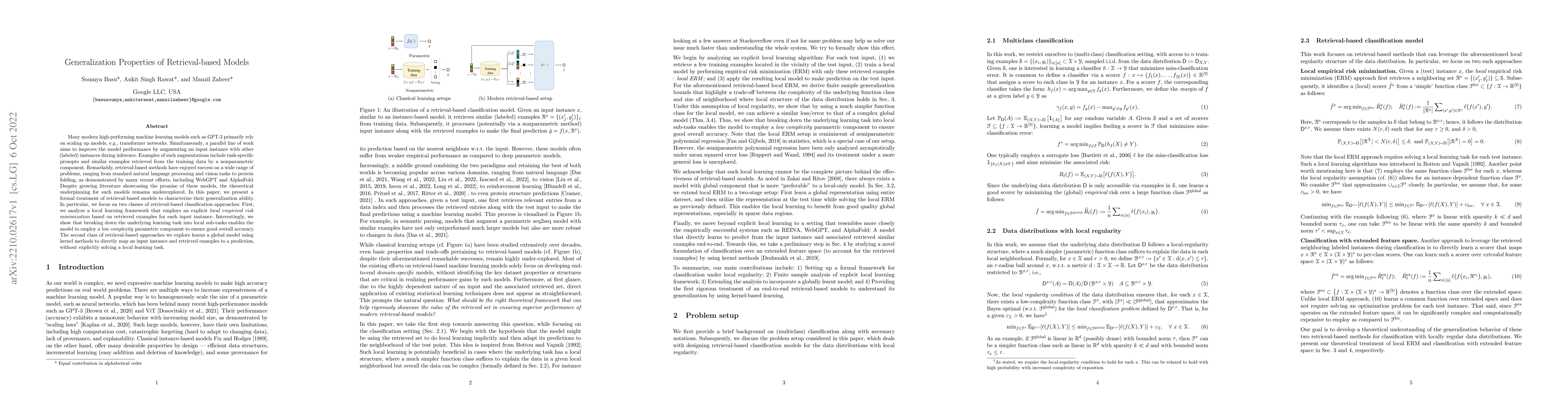 Thumbnail for Generalization Properties of Retrieval-based Models