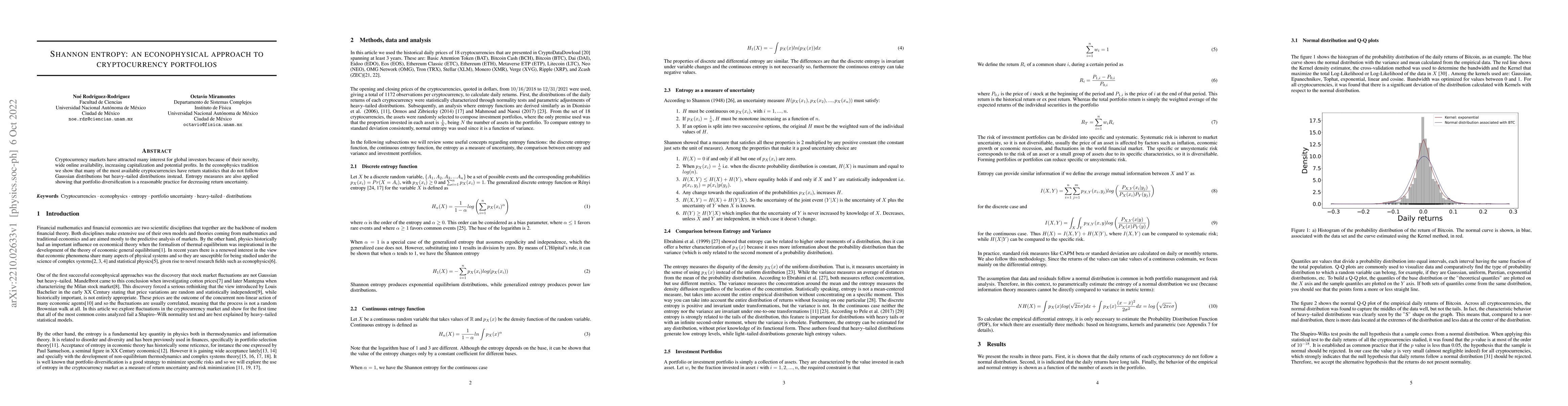 Thumbnail for Shannon entropy: an econophysical approach to cryptocurrency portfolios
