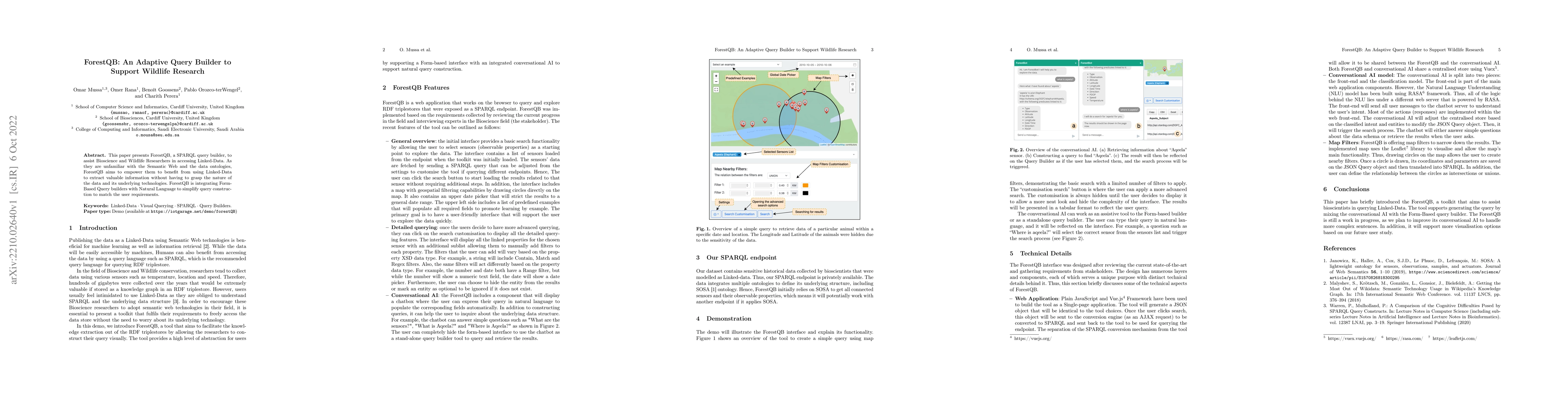 Thumbnail for ForestQB: An Adaptive Query Builder to Support Wildlife Research