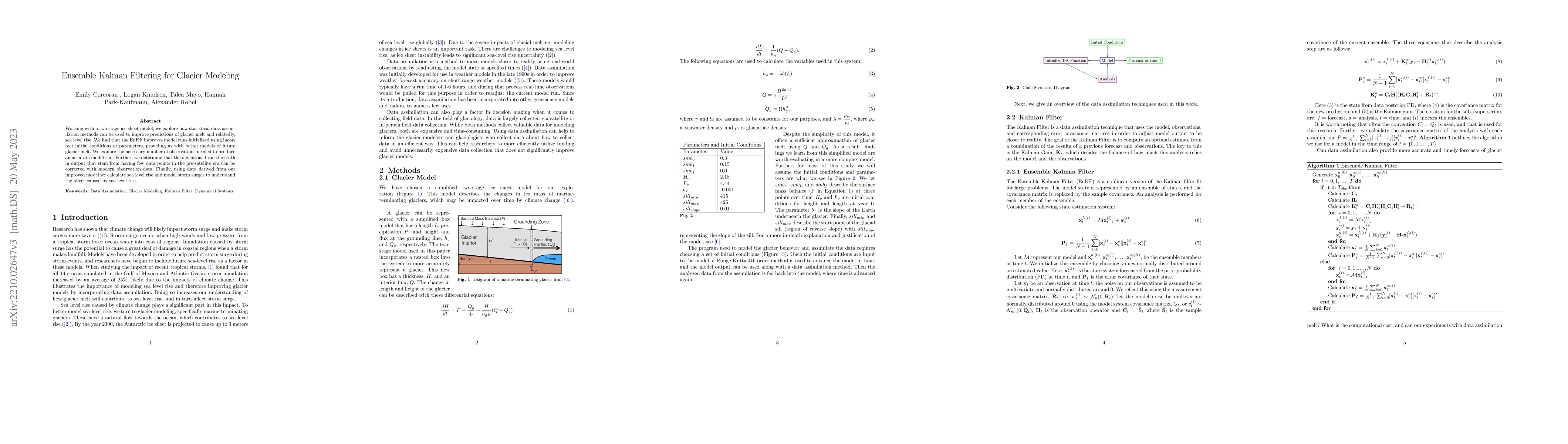 Thumbnail for Ensemble Kalman Filtering for Glacier Modeling