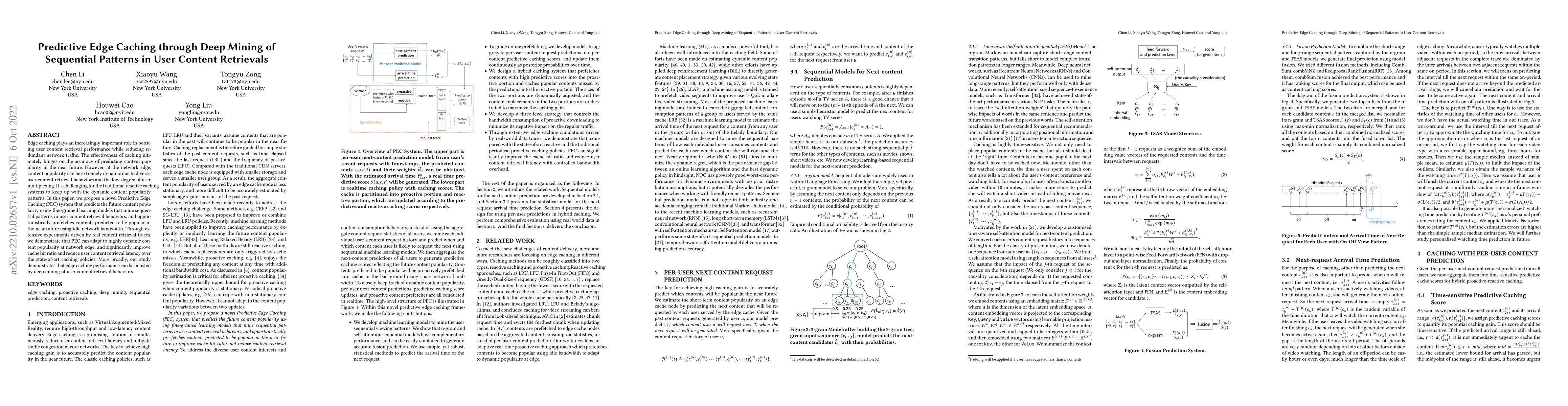 Thumbnail for Predictive Edge Caching through Deep Mining of Sequential Patterns in
  User Content Retrievals