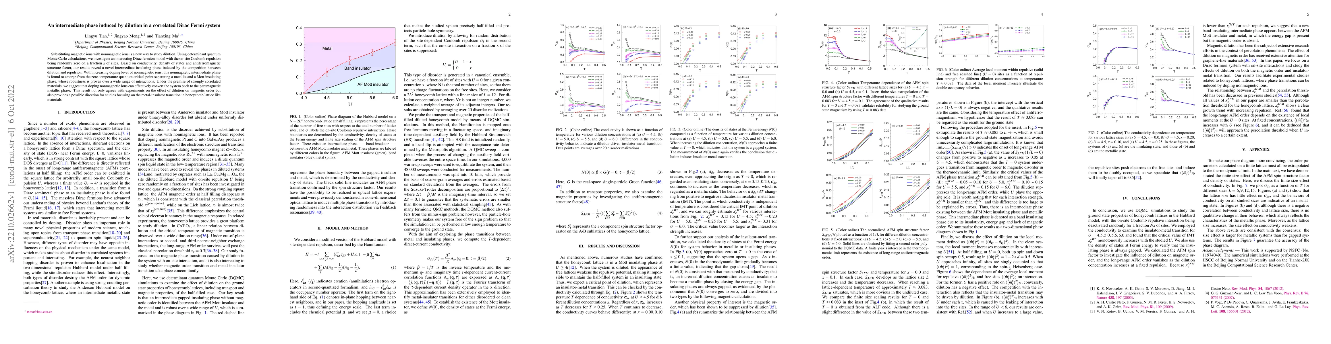 Thumbnail for An intermediate phase induced by dilution in a correlated Dirac Fermi
  system