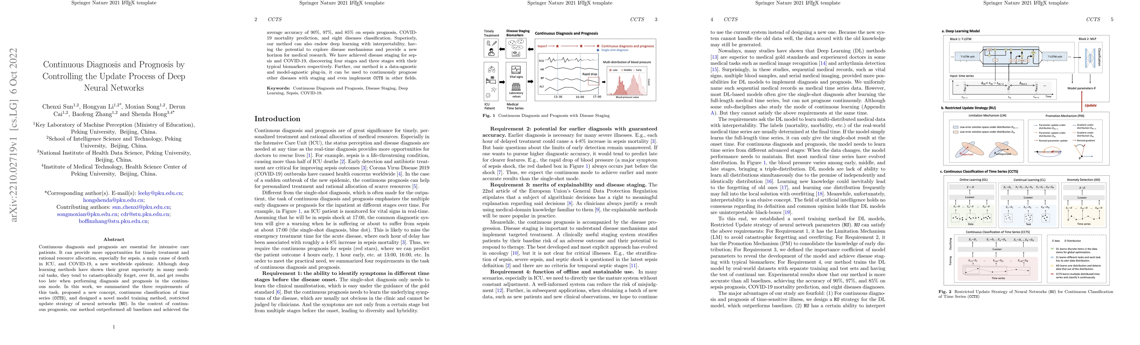 Thumbnail for Continuous Diagnosis and Prognosis by Controlling the Update Process of
  Deep Neural Networks