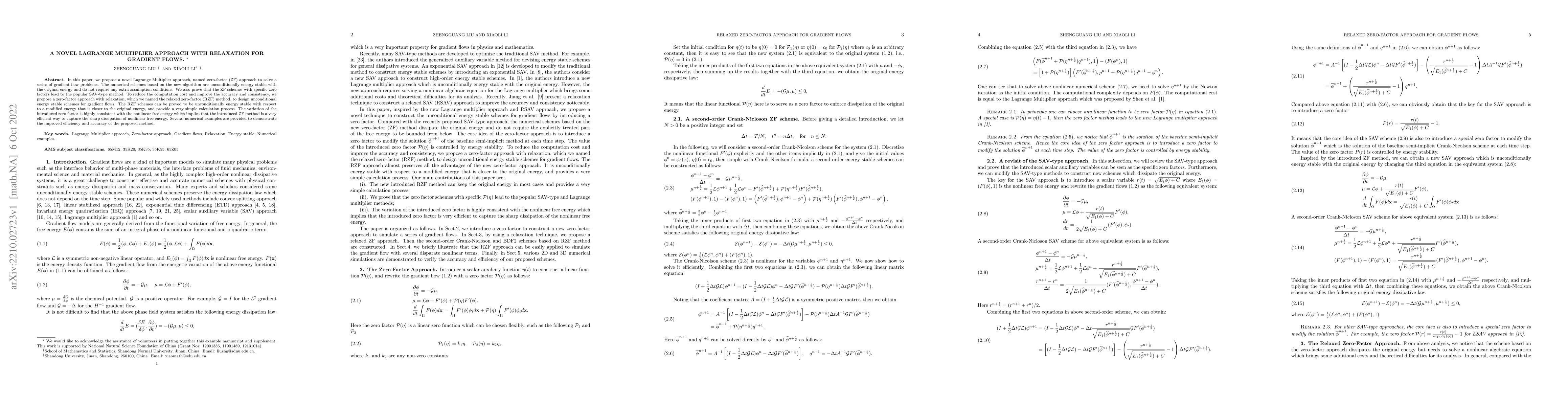 Thumbnail for A novel Lagrange Multiplier approach with relaxation for gradient flows