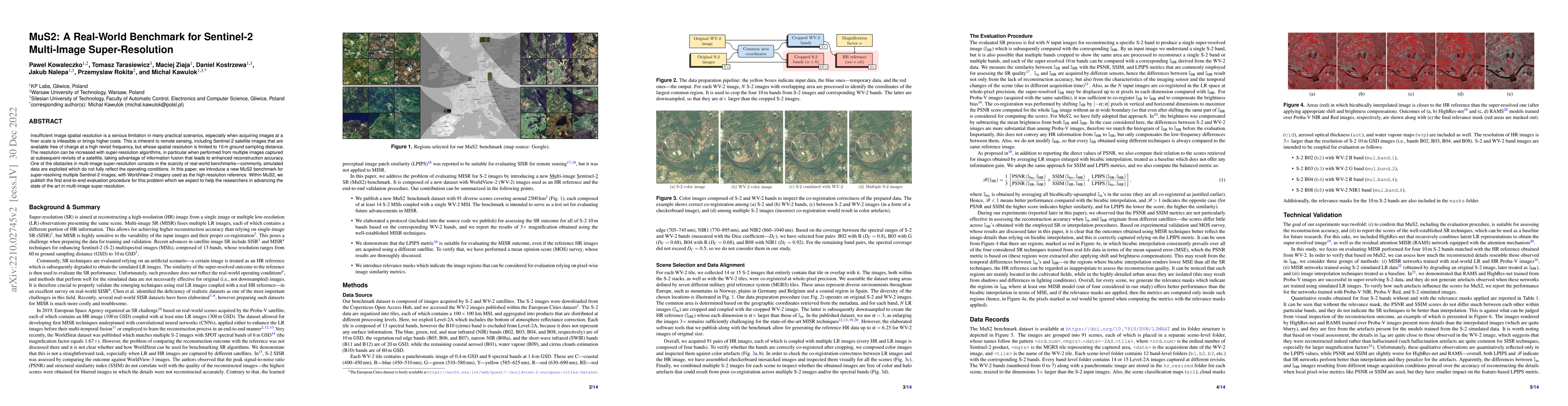 Thumbnail for MuS2: A Real-World Benchmark for Sentinel-2 Multi-Image Super-Resolution