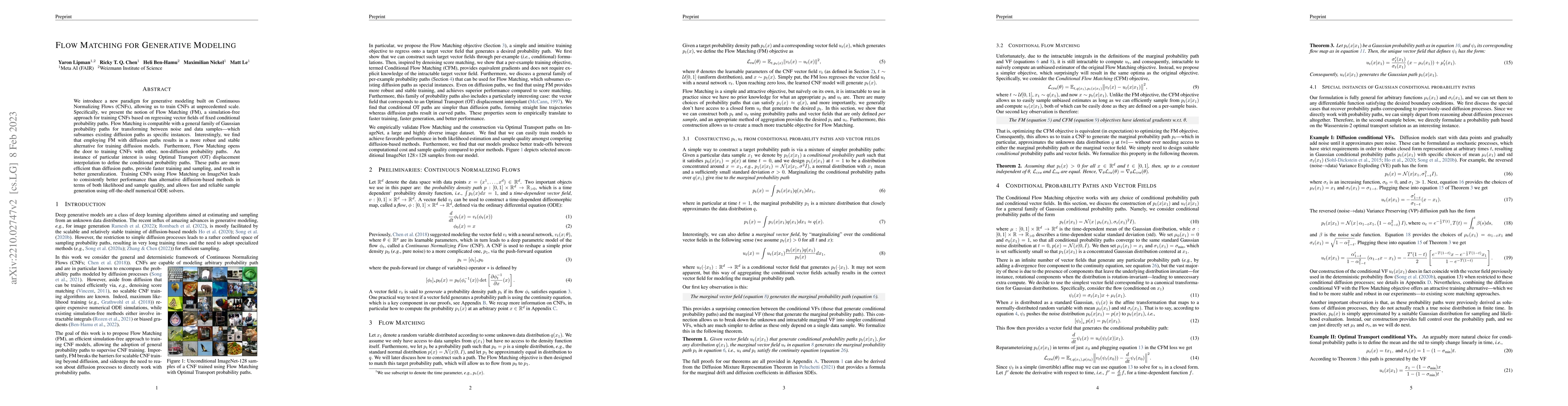 Thumbnail for Flow Matching for Generative Modeling