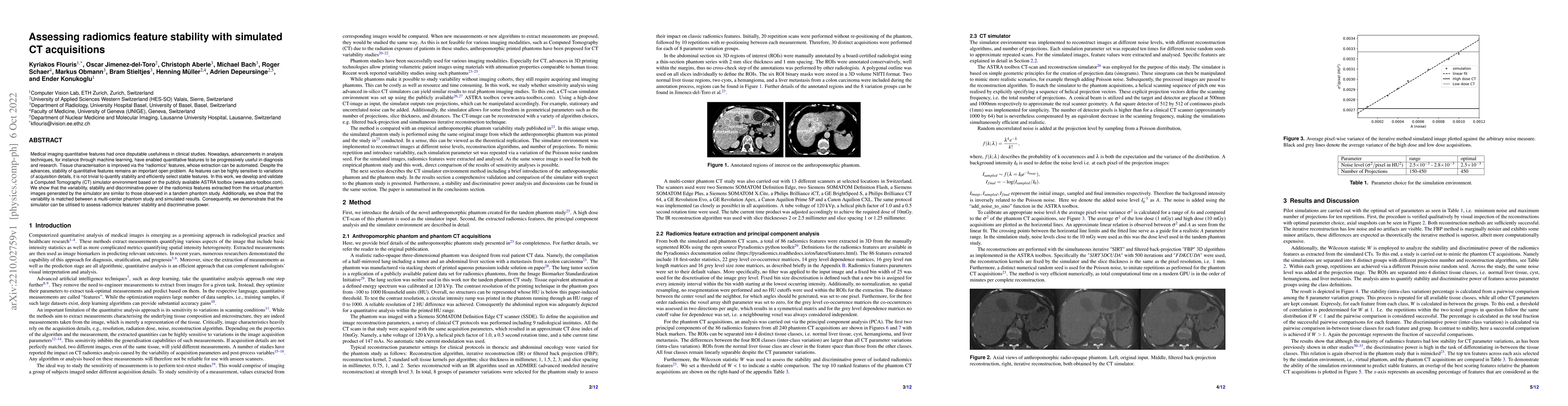 Thumbnail for Assessing radiomics feature stability with simulated CT acquisitions