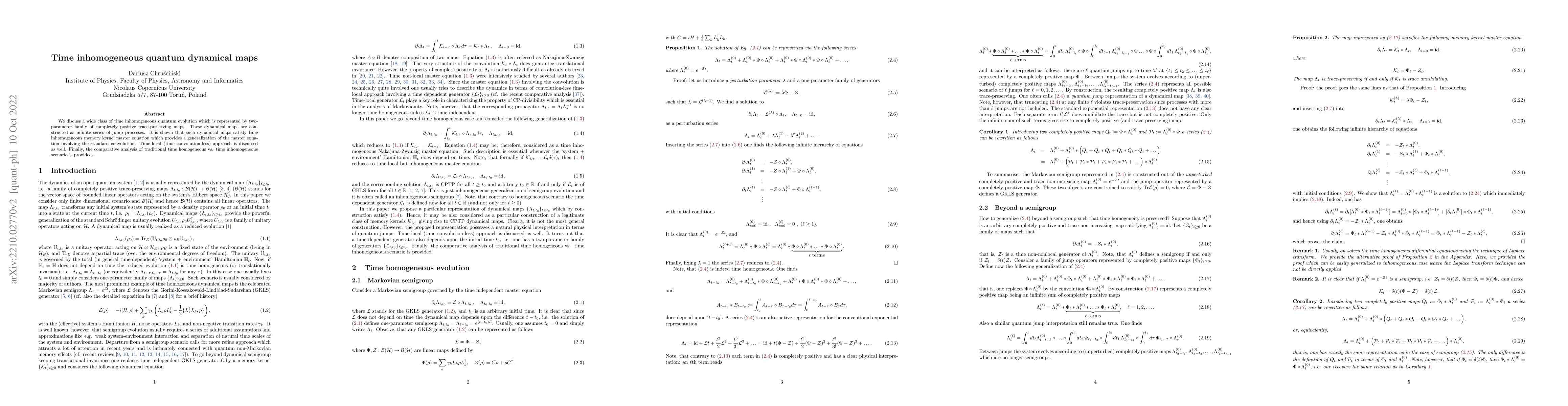 Thumbnail for Time inhomogeneous quantum dynamical maps