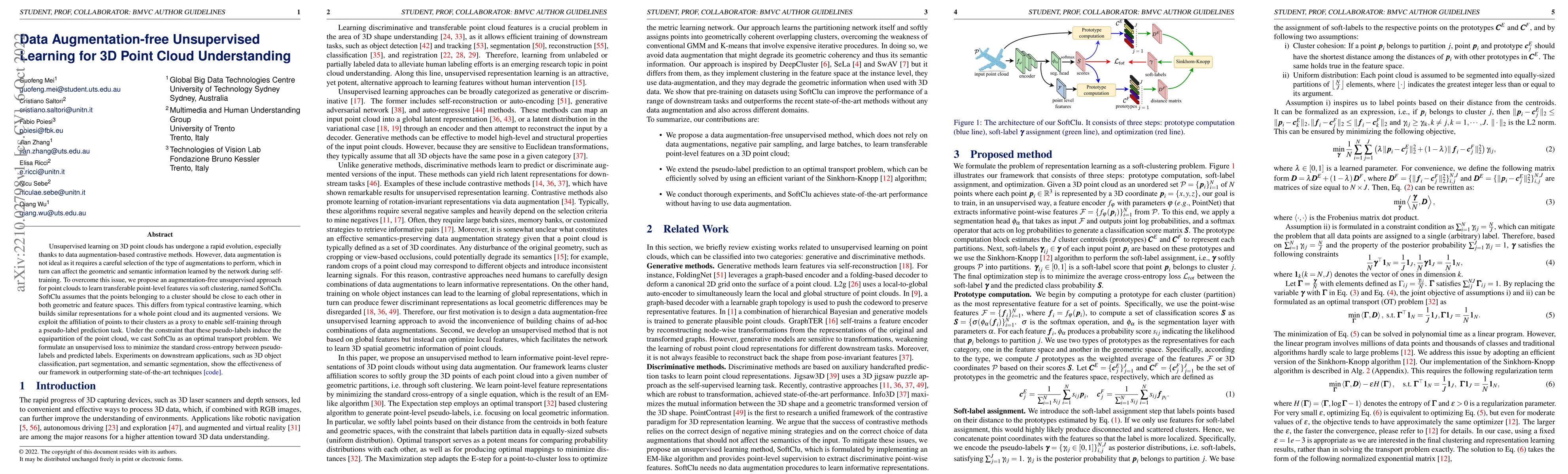 Thumbnail for Data Augmentation-free Unsupervised Learning for 3D Point Cloud
  Understanding