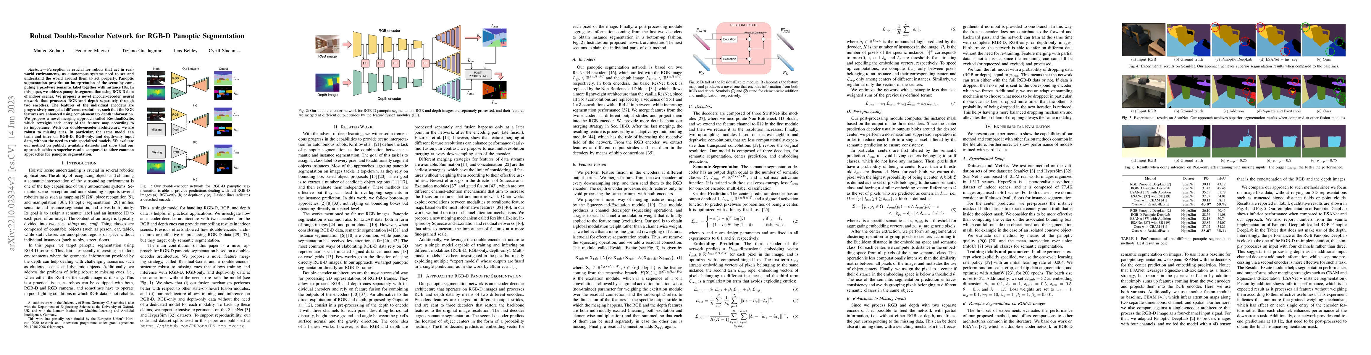 Thumbnail for Robust Double-Encoder Network for RGB-D Panoptic Segmentation