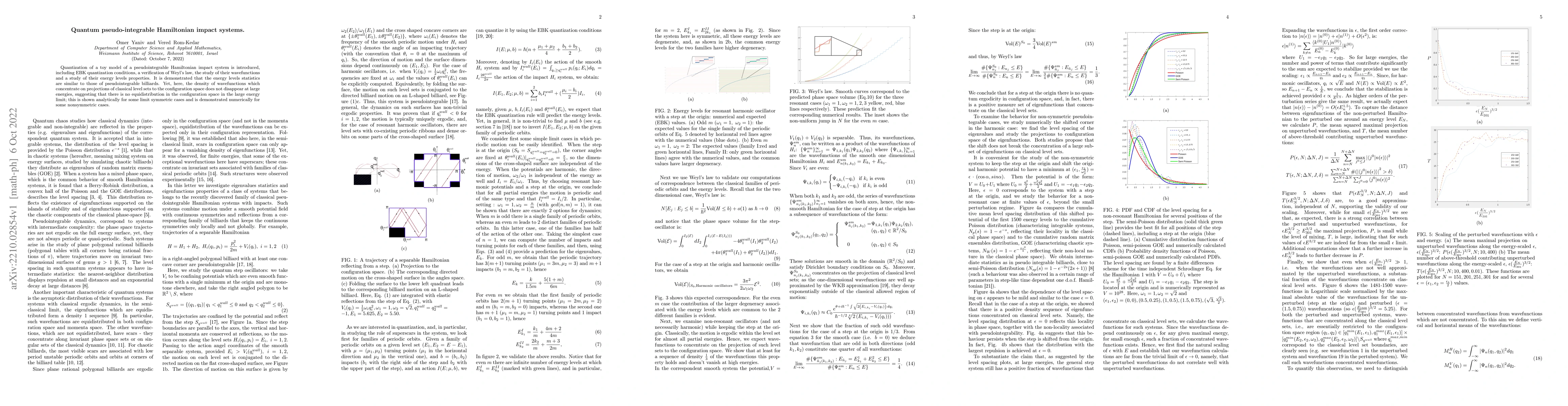 Thumbnail for Quantum pseudo-integrable Hamiltonian impact systems