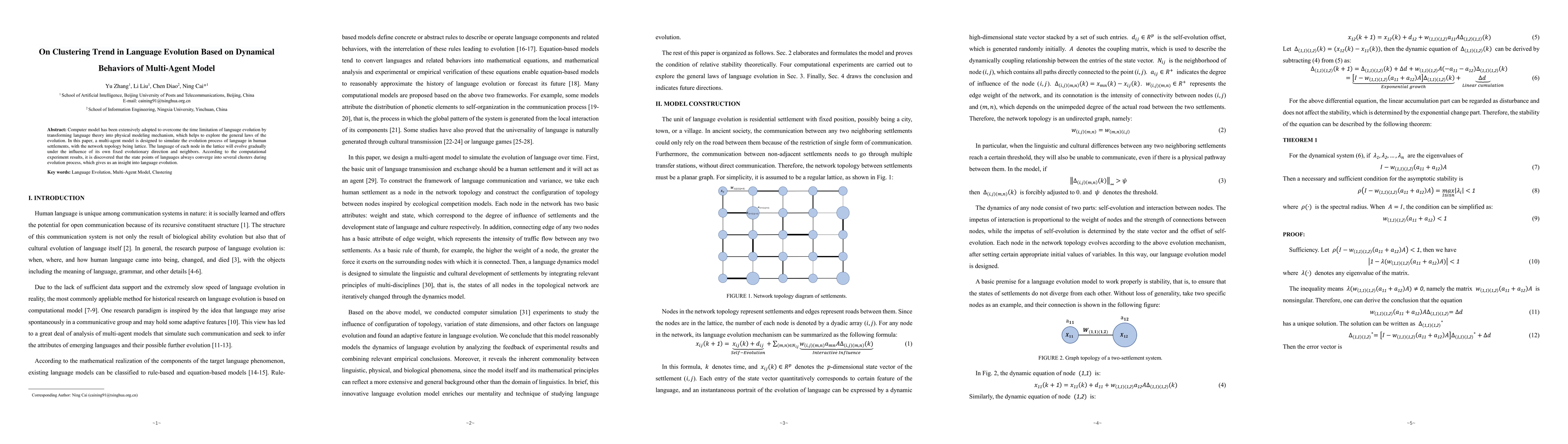 Thumbnail for On Clustering Trend in Language Evolution Based on Dynamical Behaviors
  of Multi-Agent Model