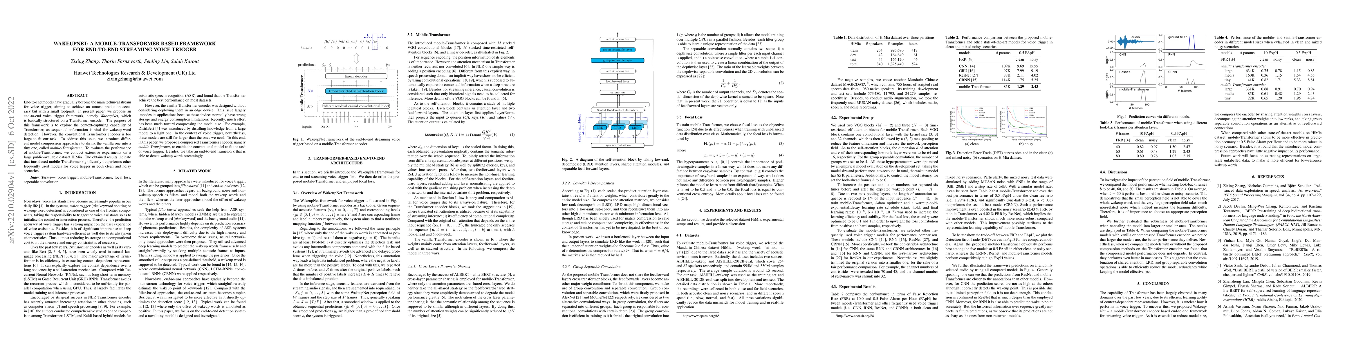 Thumbnail for WakeUpNet: A Mobile-Transformer based Framework for End-to-End Streaming
  Voice Trigger