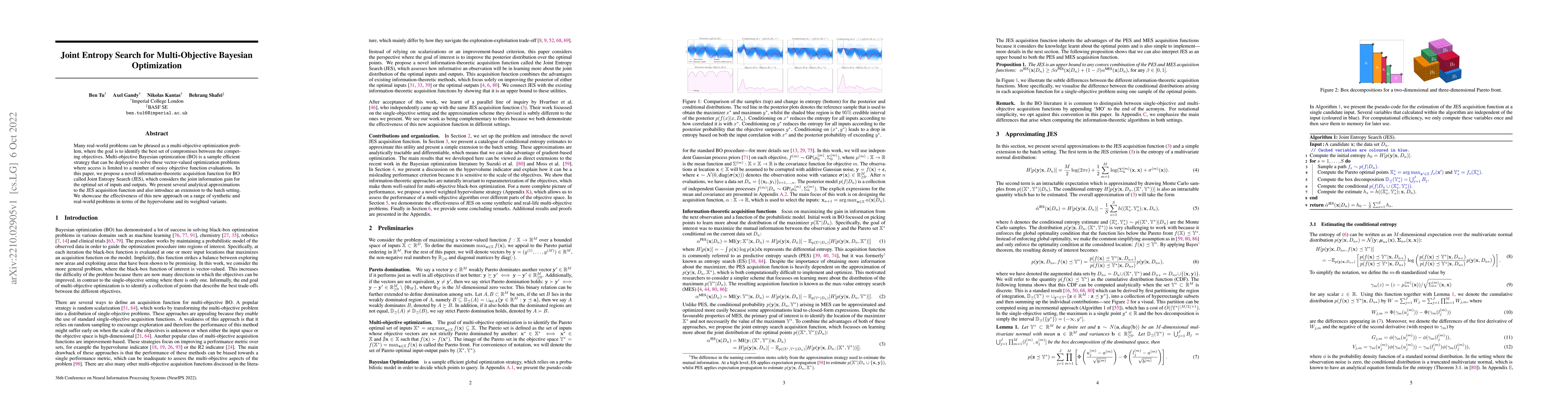 Thumbnail for Joint Entropy Search for Multi-objective Bayesian Optimization