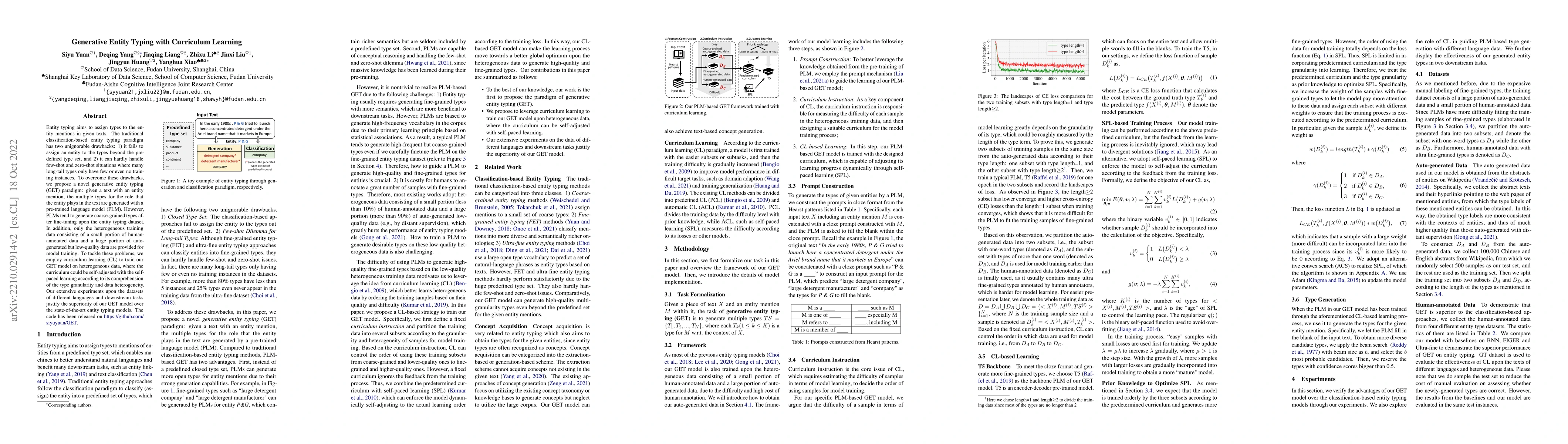 Thumbnail for Generative Entity Typing with Curriculum Learning
