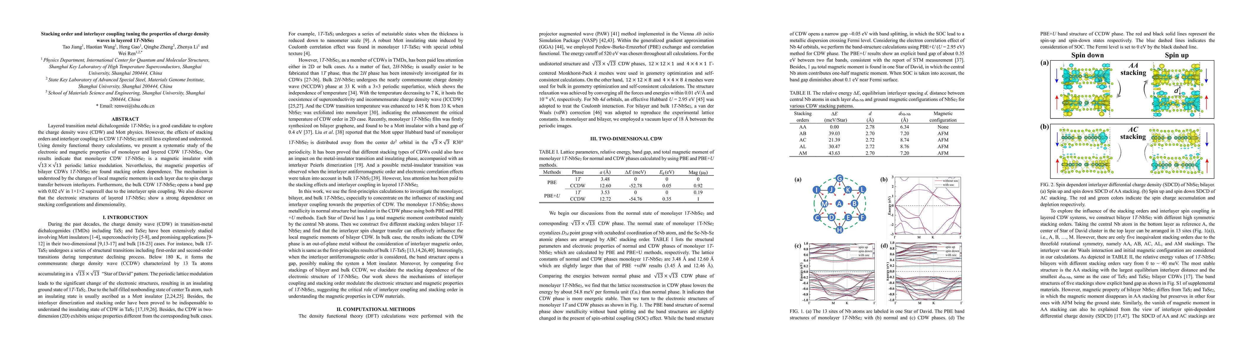 Thumbnail for Stacking order and interlayer coupling tuning the properties of charge
  density waves in layered 1T-NbSe_2