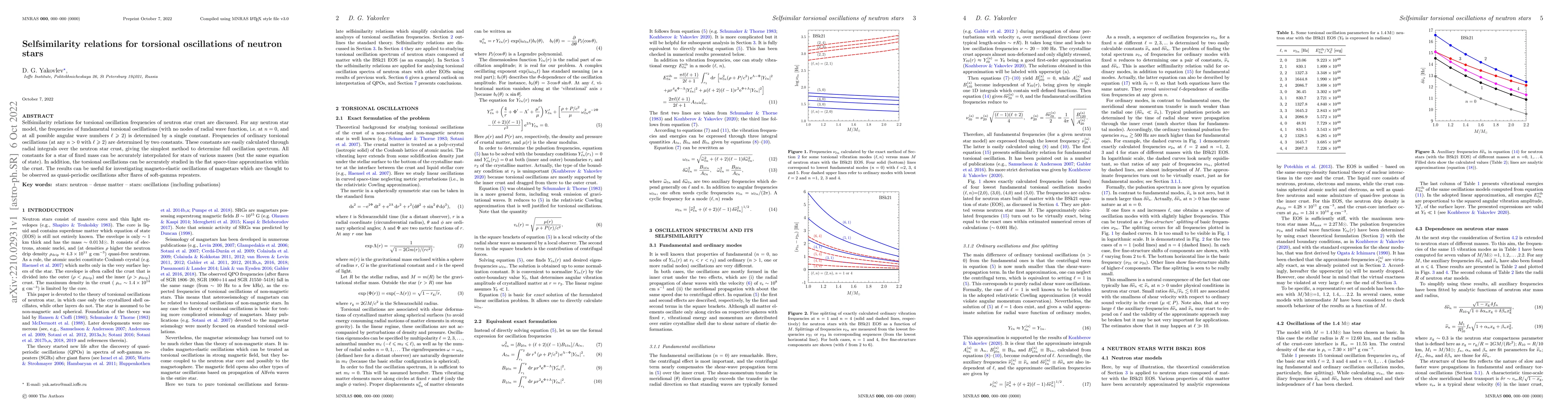 Thumbnail for Selfsimilarity relations for torsional oscillations of neutron stars