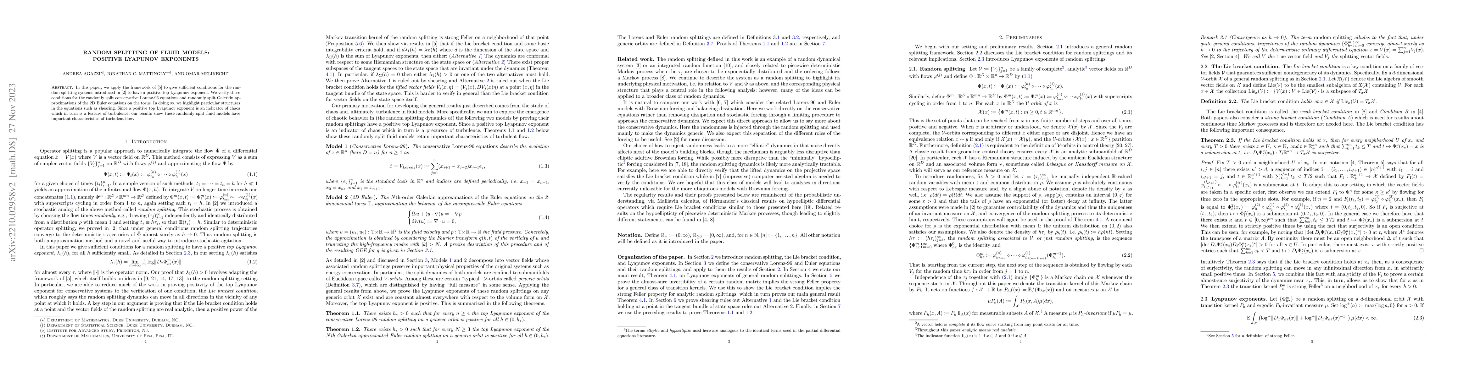 Thumbnail for Random Splitting of Fluid Models: Positive Lyapunov Exponents