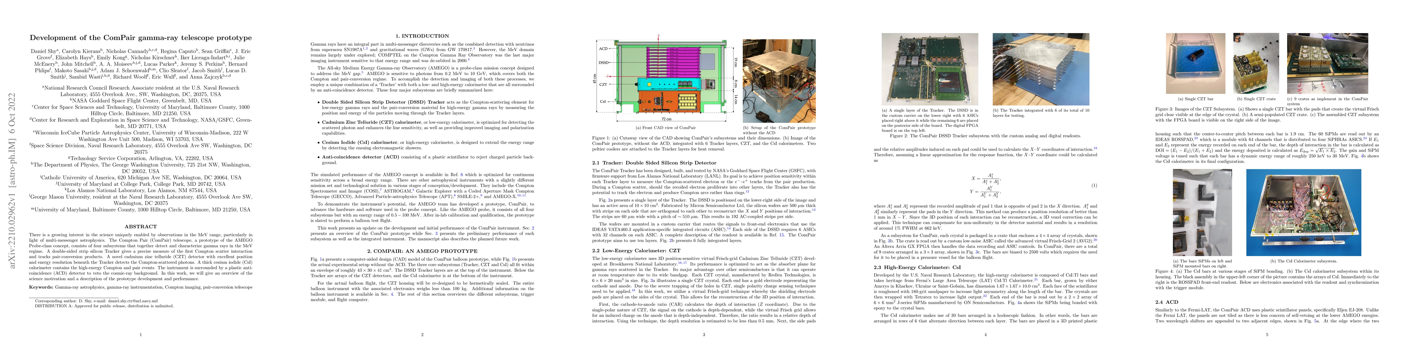 Thumbnail for Development of the ComPair gamma-ray telescope prototype