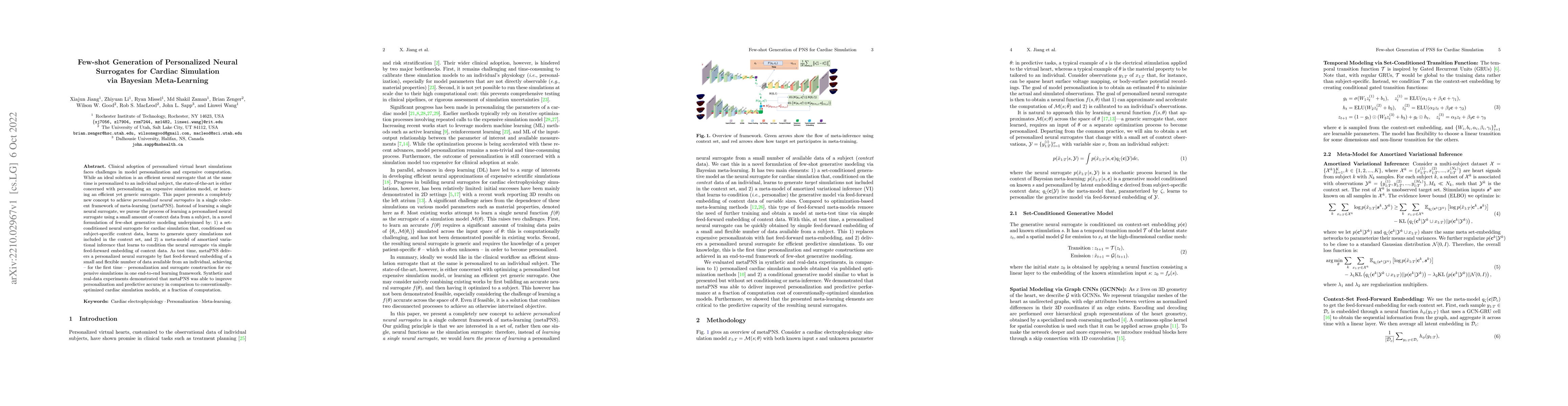 Thumbnail for Few-shot Generation of Personalized Neural Surrogates for Cardiac
  Simulation via Bayesian Meta-Learning