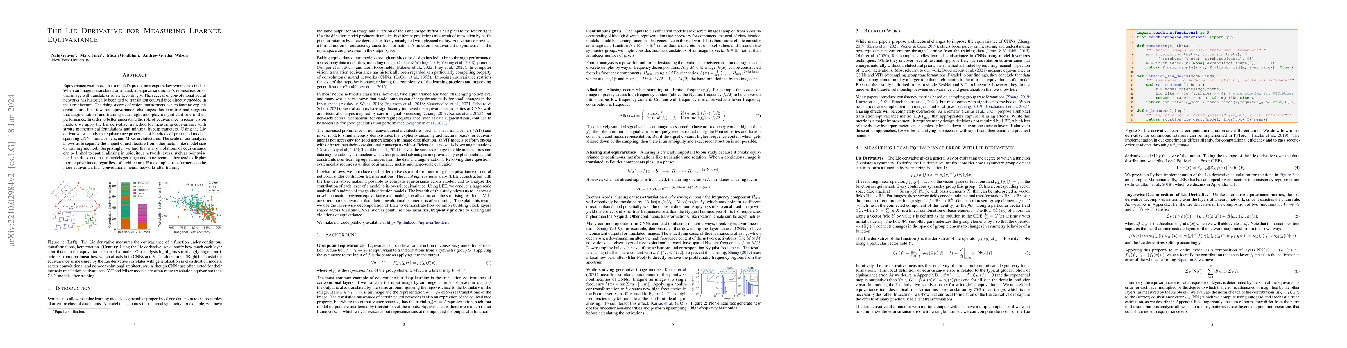 Thumbnail for The Lie Derivative for Measuring Learned Equivariance