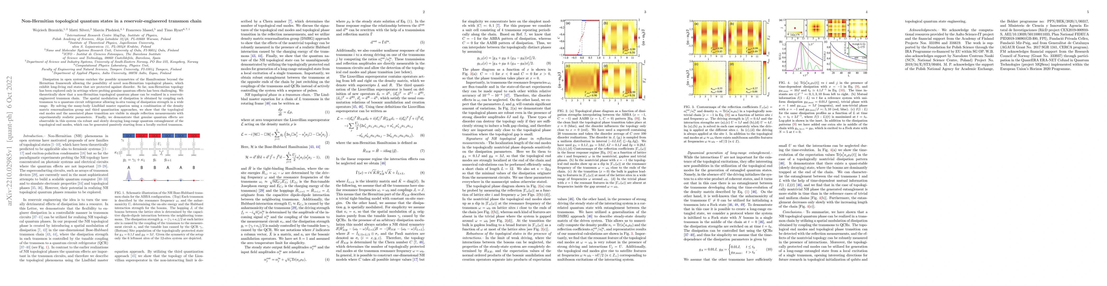 Thumbnail for Non-Hermitian topological quantum states in a reservoir-engineered
  transmon chain