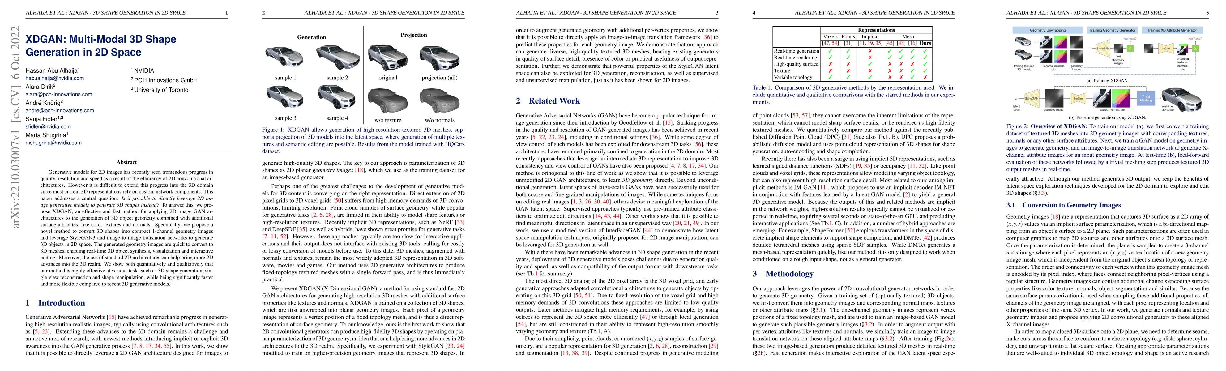 Thumbnail for XDGAN: Multi-Modal 3D Shape Generation in 2D Space