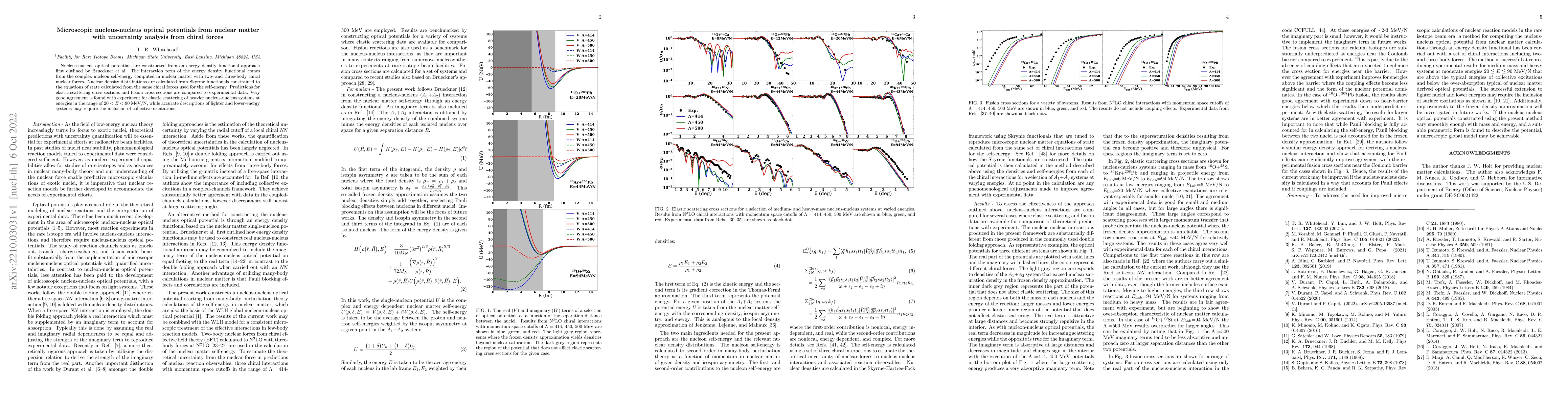 Thumbnail for Microscopic nucleus-nucleus optical potentials from nuclear matter with
  uncertainty analysis from chiral forces