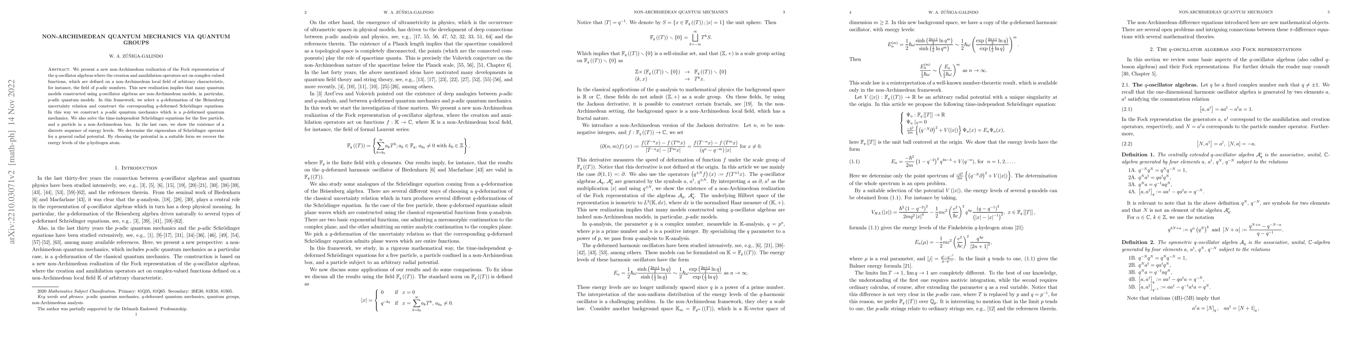 Thumbnail for Non-Archimedean Quantum Mechanics via Quantum Groups