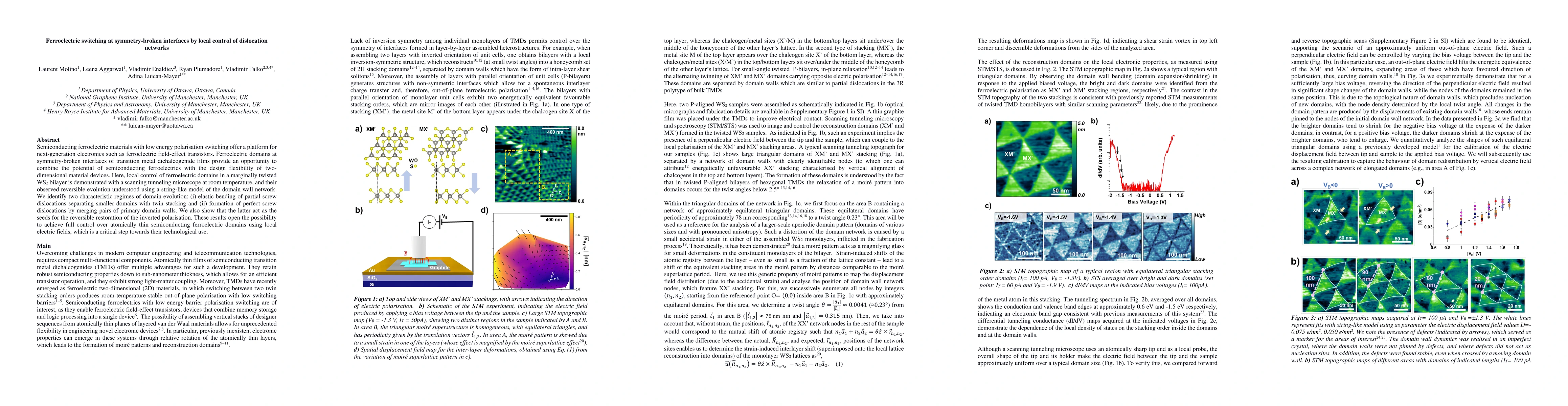 Thumbnail for Ferroelectric switching at symmetry-broken interfaces by local control
  of dislocation networks