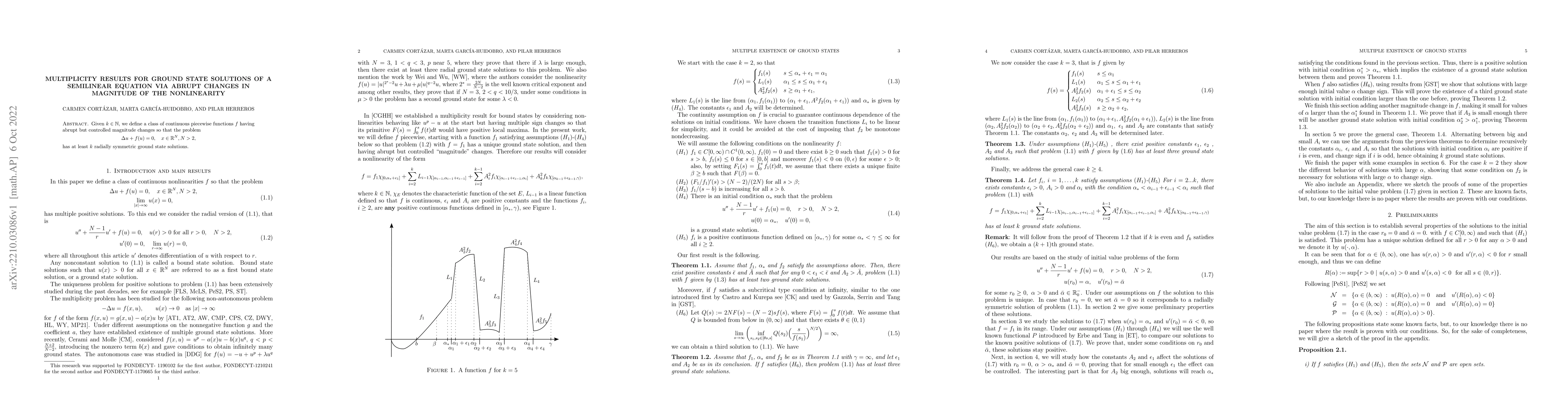 Thumbnail for Multiplicity results for ground state solutions of a semilinear equation
  via abrupt changes in magnitude of the nonlinearity