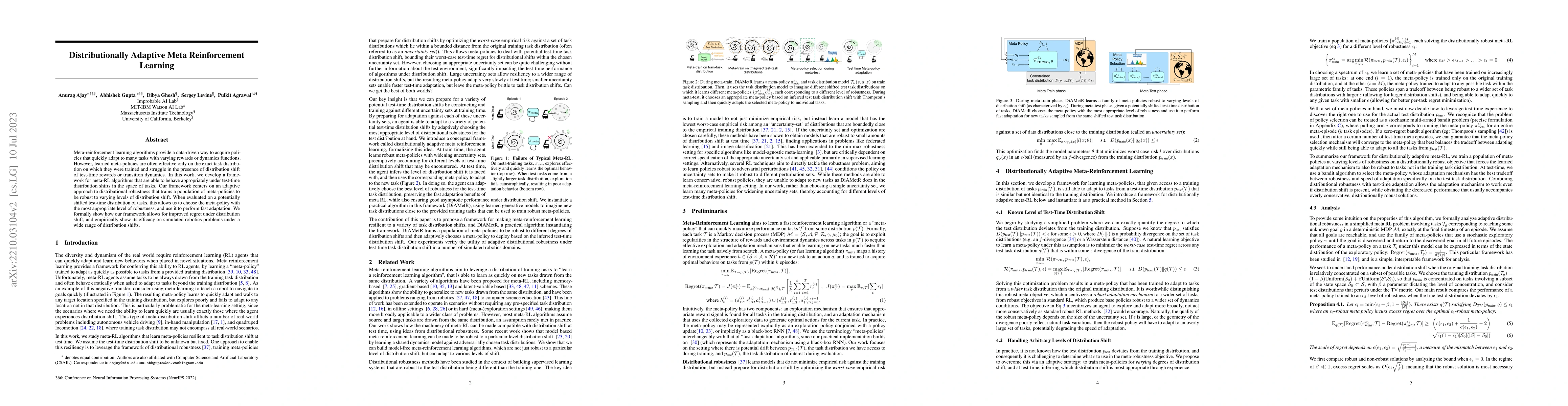 Thumbnail for Distributionally Adaptive Meta Reinforcement Learning