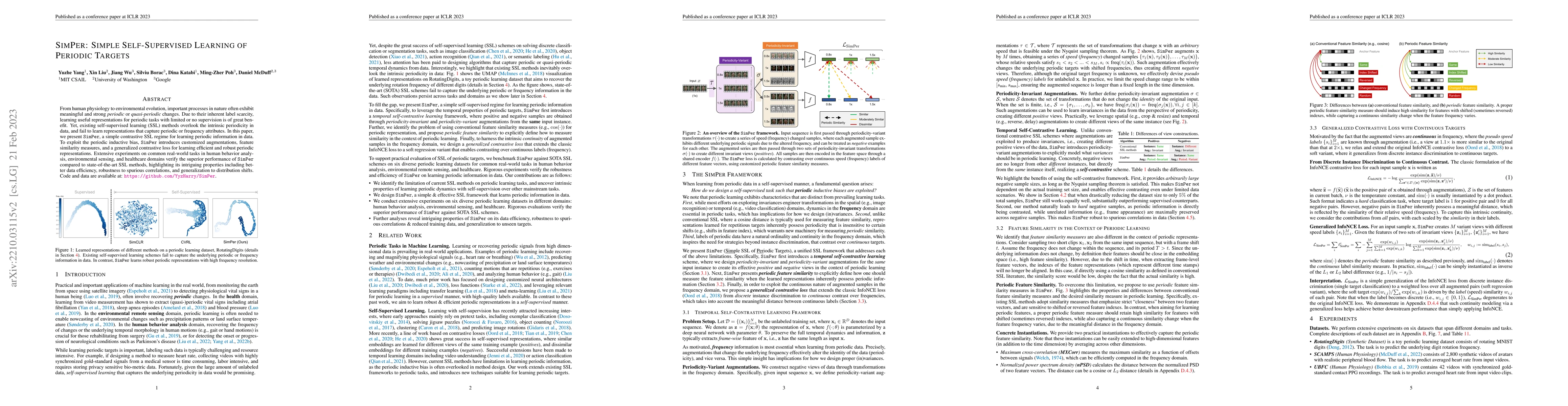 Thumbnail for SimPer: Simple Self-Supervised Learning of Periodic Targets