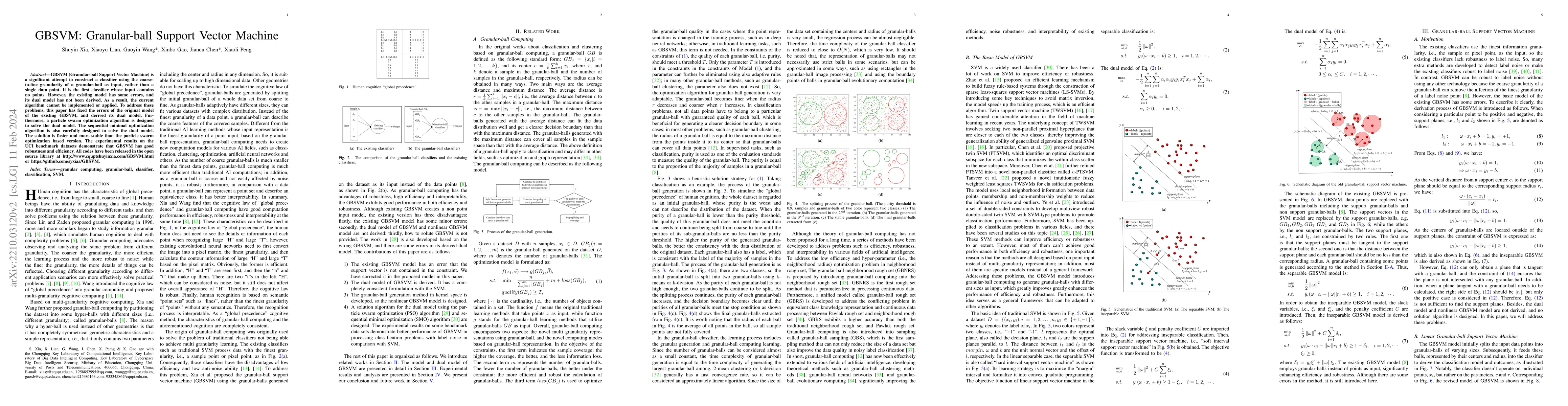 Thumbnail for GBSVM: Granular-ball Support Vector Machine